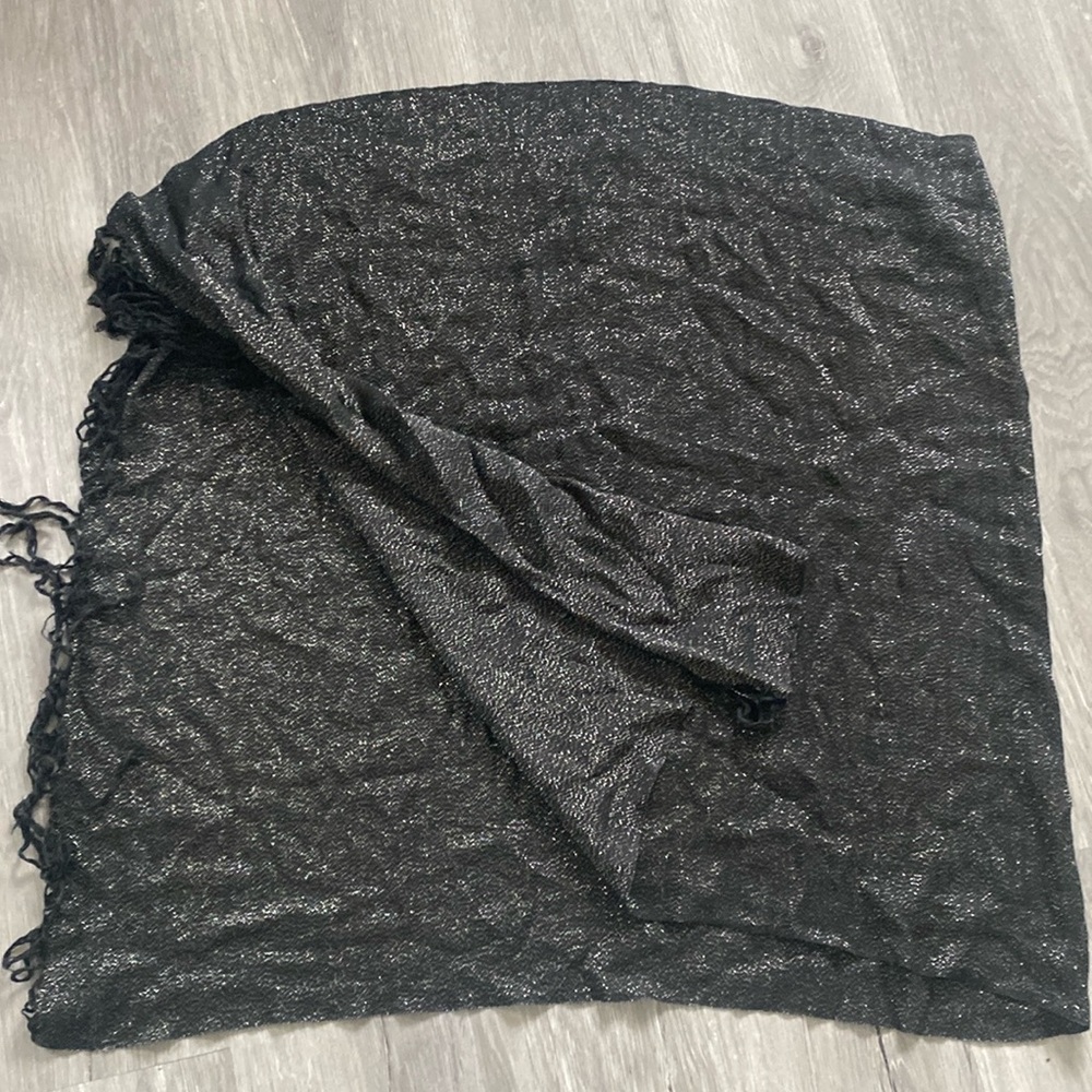large black sparkly scarf